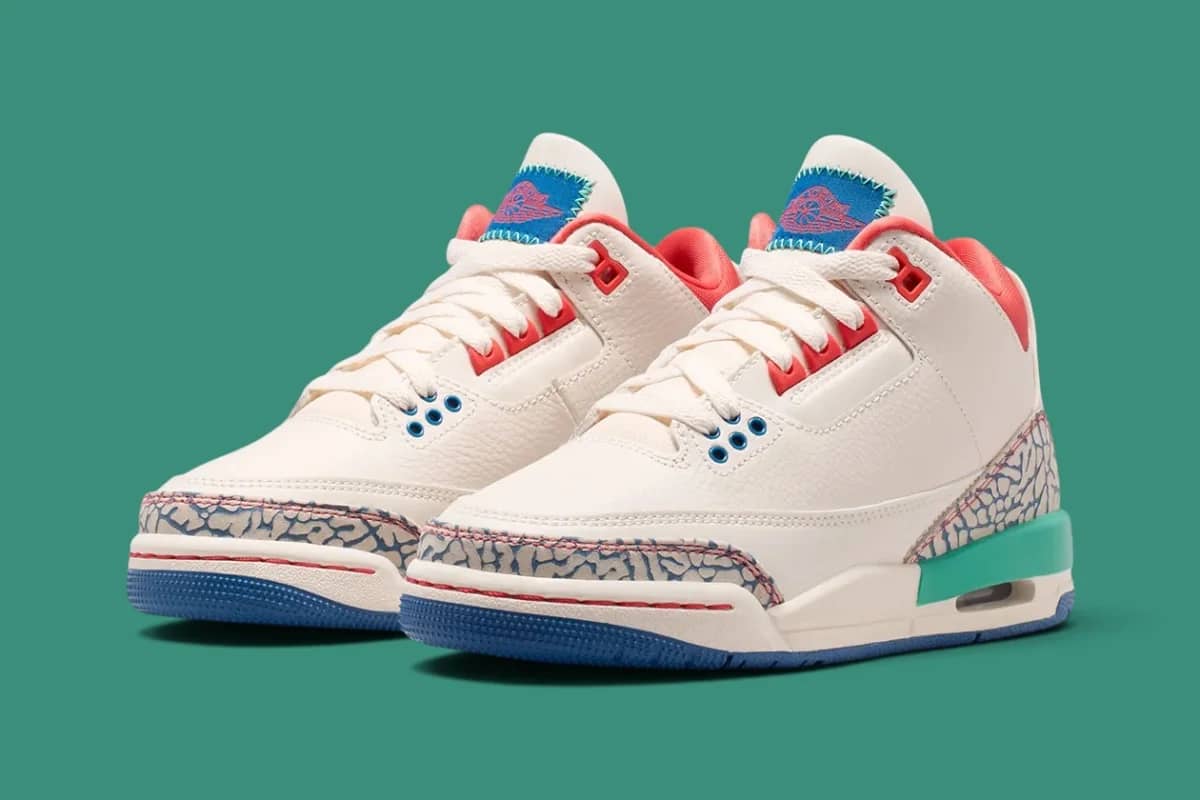 Air Jordan 3 Play Your Way: Chalk & Track Red Colorway For Kids